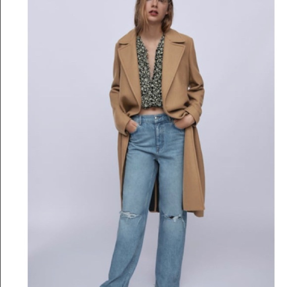 (Sold) Zara Coat wool blend medium - Picture 2 of 2